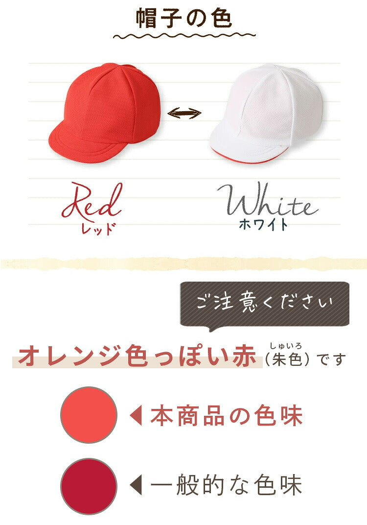 赤白帽子の表と裏の色の違いの案内