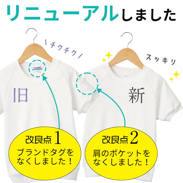 半袖体操服の旧型と新型の比較