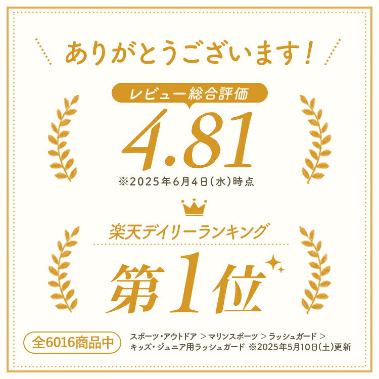 キッズ ラッシュガードのご案内