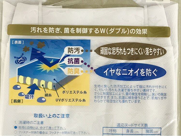 体操服 半袖のパッケージの裏面の説明